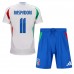 Maillot de foot Italie Giacomo Raspadori #11 Extérieur vêtements enfant Europe 2024 Manches Courtes (+ pantalon court)